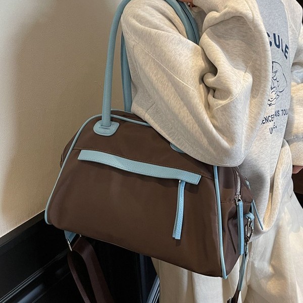 New fashionable nylon simple and individual casual large-capacity tote bag, hand-carry and underarm bag, new women's crossbody bag Specification drawing