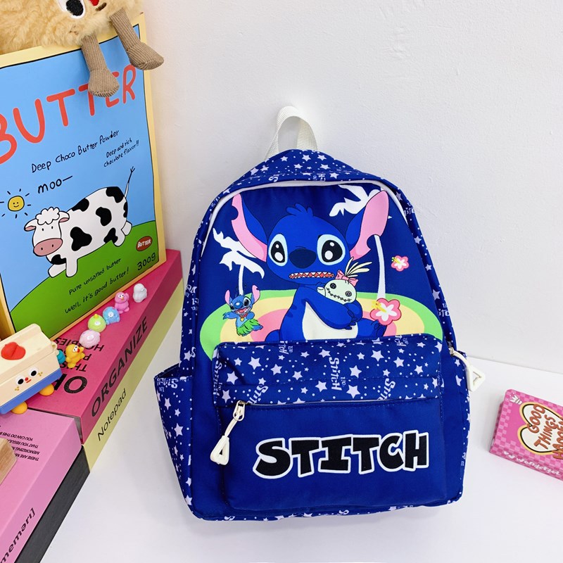 Spring 2025 new children's backpack, Anime Stitch large-capacity schoolbag, fashionable and lightweight backpack for kindergarten Specification drawing
