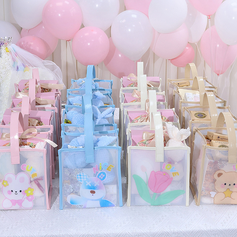 Children's birthday party, baby's one month old, kindergarten activity, jelly souvenir, handbag, storage bag, return gift bag details Picture