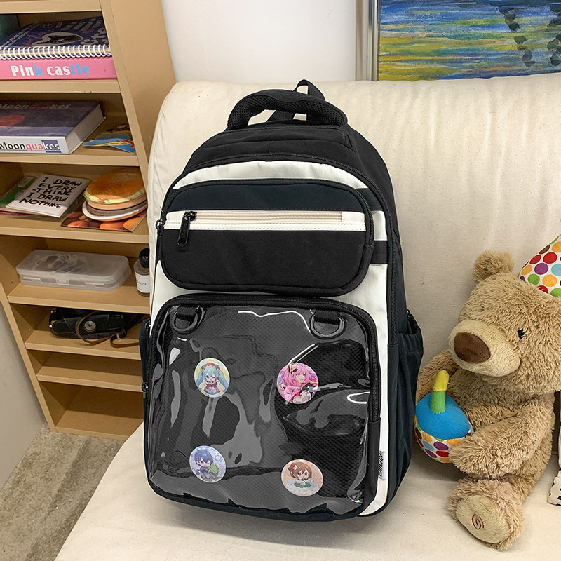 Little Bear schoolbag, schoolbag style, backpack, double shoulder, Korean style, versatile, primary school student, ins style, simple pain bag, double shoulder Application Scenario