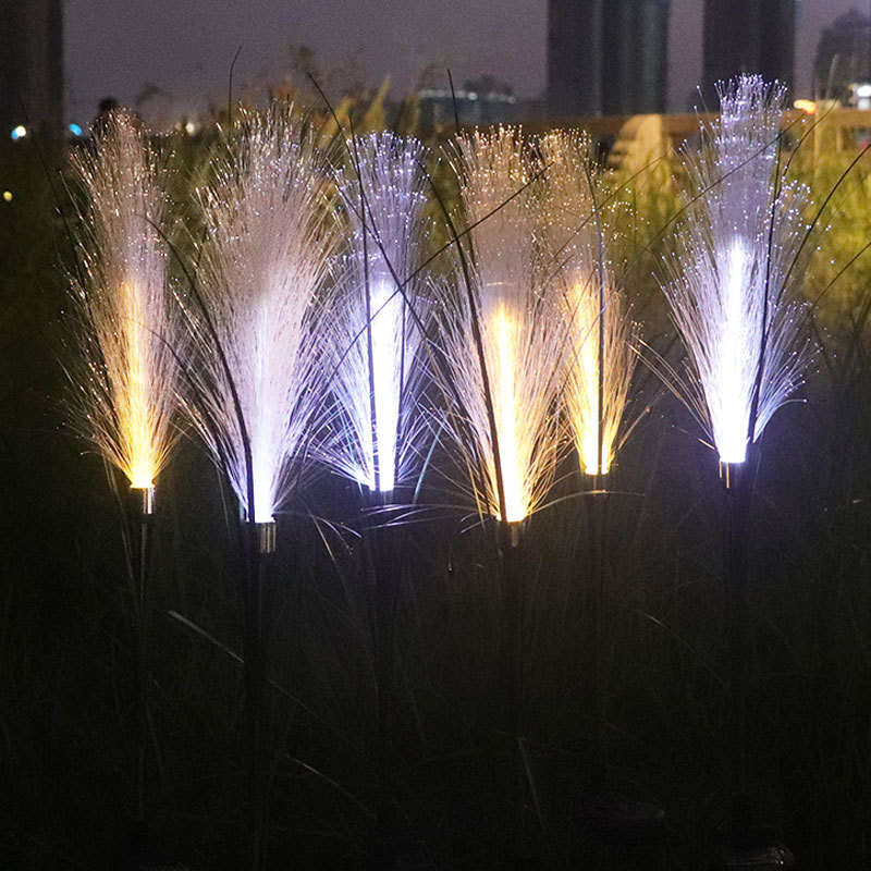 Factory direct sales of landscape lights, outdoor waterproof, garden square lighting decoration, led solar fiber optic reed lights Application Scenario