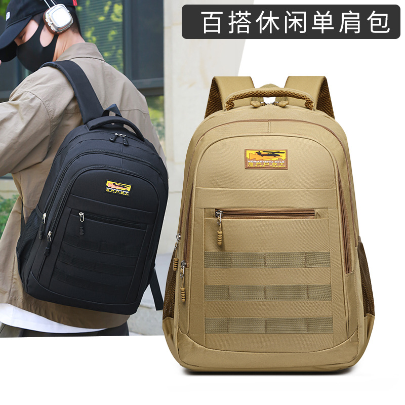 Processing outdoor travel backpacks, men's large-capacity travel backpacks, and casual travel backpacks can be printed with logos details Picture