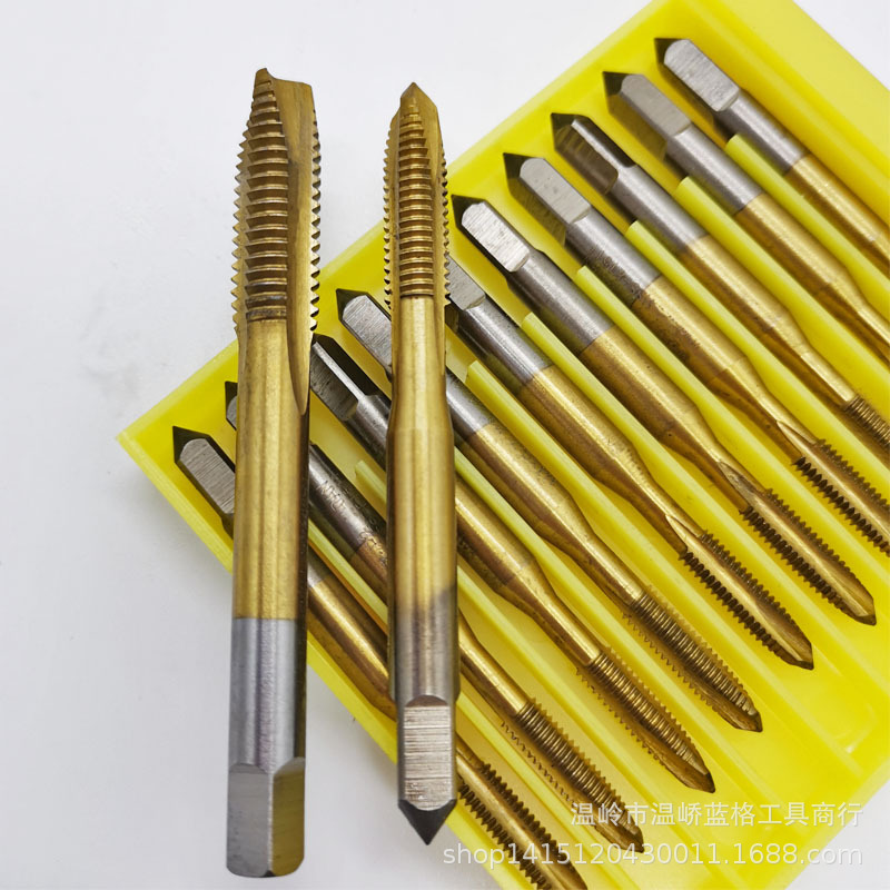 Factory direct supply of yellow M2 2.53456810121416 through holes for screw tip titanium plating machine details Picture