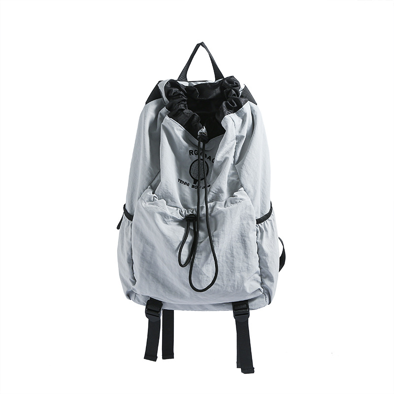 New lightweight drawstring backpack 2024, new fabric bag, large-capacity college student schoolbag, mountain climbing, cycling and outdoor bag Item Picture