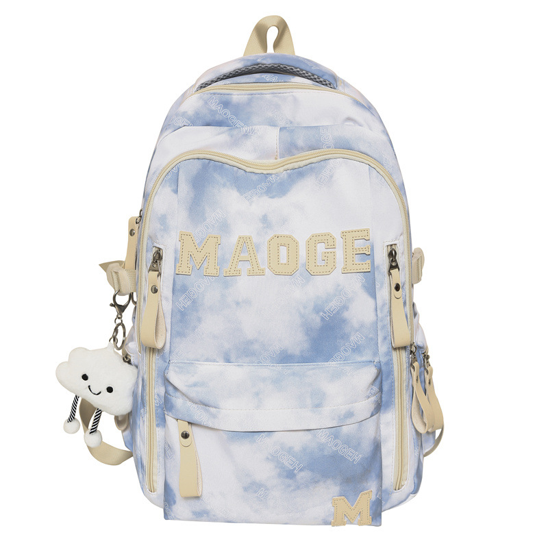 A new Japanese-style ins tie-dyed schoolbag with a large capacity for students and a fresh backpack for Harajuku junior high school students Item Picture