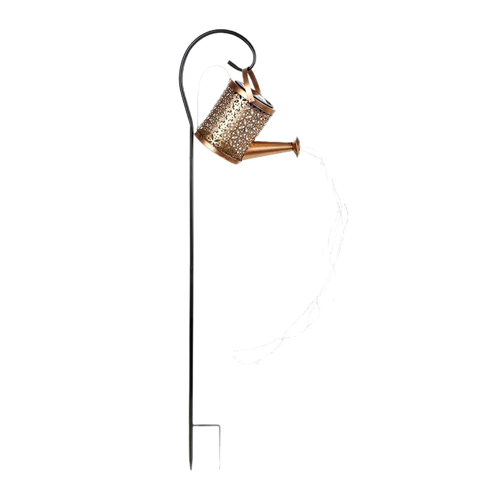 2025 New cross-border solar water bottle lamp, ironwork flowing water shower lamp, garden landscape, outdoor decoration and courtyard lamp Item Picture