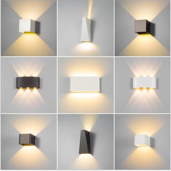 Homestay courtyard dimming column, balcony exterior wall, staircase, entrance, decorative wall light, LED outdoor waterproof double-head wall light full figure