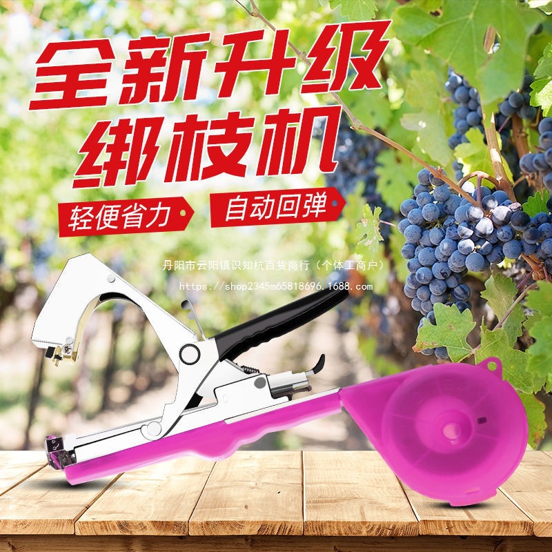 Grape branch binding machine, branch binding tool, vine binding machine, new type of branch binding machine, tomato yellow melon fruit, tomato fruit tree branch binding gun full figure