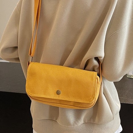 Casual Harajuku Japanese-style canvas bag, student retro workwear, versatile crossbody bag, ins casual sports small backpack full figure
