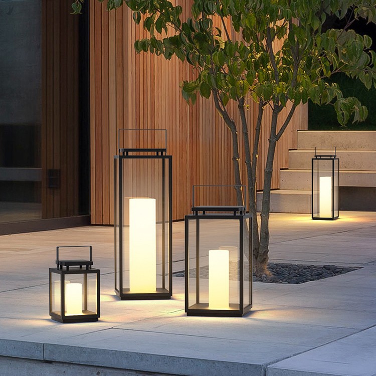 Villa lawn lights, outdoor solar lights, courtyard lights, ambient lights, floor lights, waterproof garden lights, outdoor exposed table lights details Picture