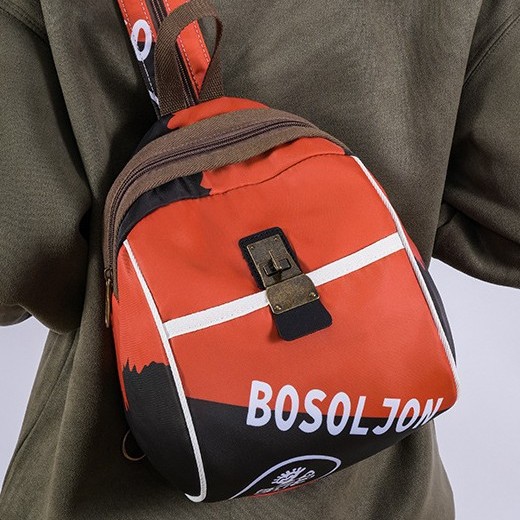 Student urban simple casual bag, versatile backpack, Korean-style commuter style ins bag chest, multi-functional color-blocking backpack details Picture
