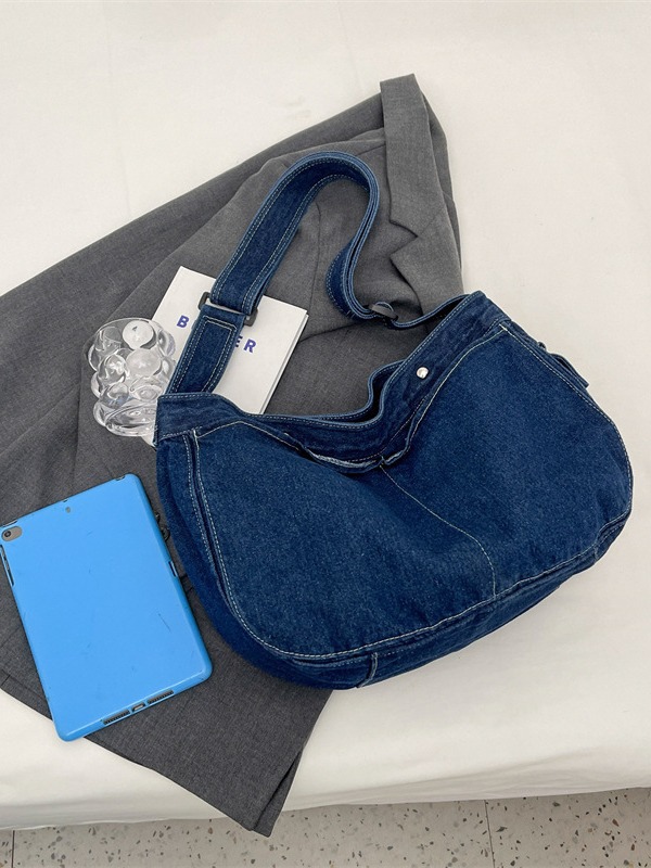 Special offer wholesale Japanese-style washed denim canvas bags, large-capacity artistic single-shoulder bags, casual crossbody bags, and student backpacks Specification drawing