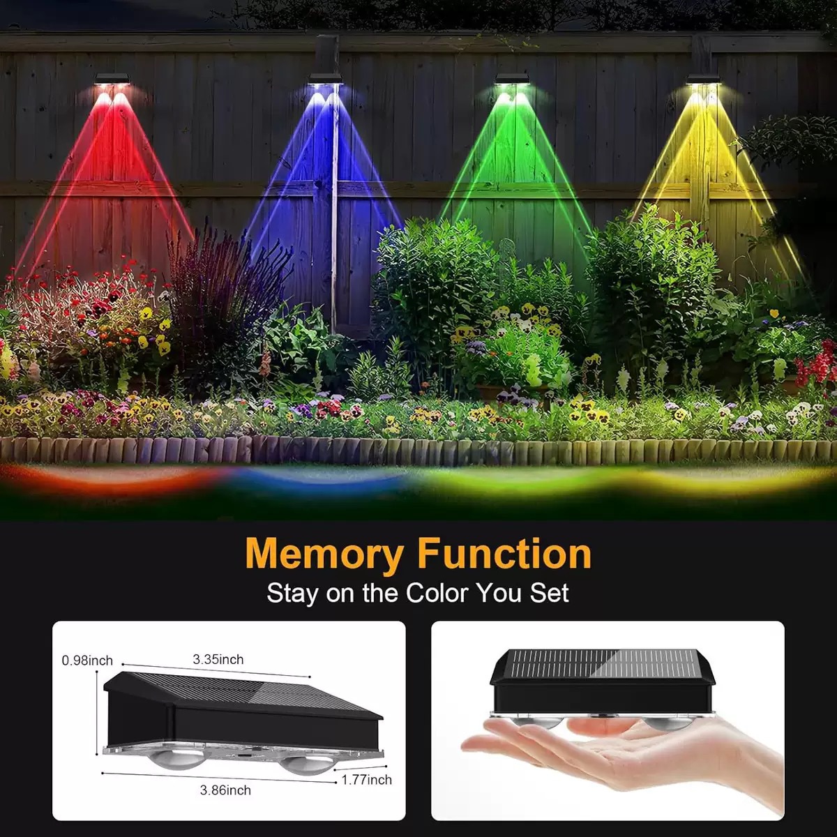 Cross-border new convex mirror wall lamp, solar courtyard wall lamp, villa entrance background wall, garden exposed table lamp and spotlight Application Scenario