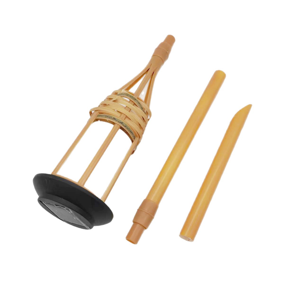 Bamboo solar flame lamp, bamboo imitation solar flame lawn lamp factory supply Item Picture