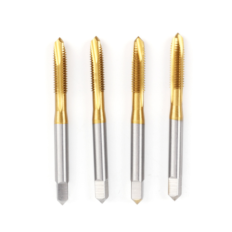 The titanium-coated tips of the advanced taps are M3, M4, M5, and m20, and the tips of the taps are pre-coated with enlarged taps, which are used in machine manufacturing Item Picture