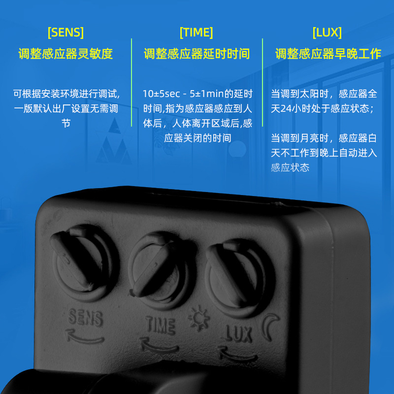 Small Apple led floodlight, outdoor waterproof garden light, infrared human body sensor floodlight, garage lighting light Specification drawing