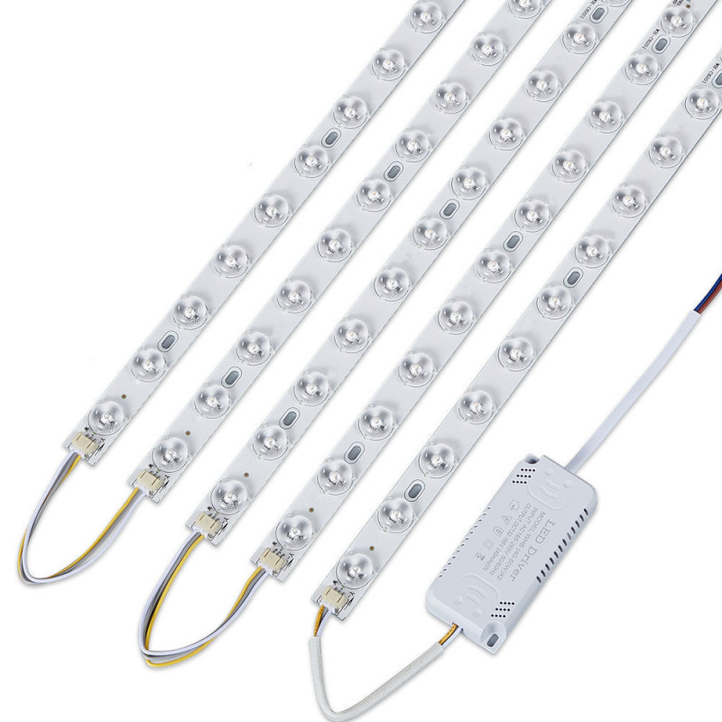 led light strips, ceiling lights, lamp core modifications, light boards, light strips, light panels, long strips, energy-saving lenses, three-level light sources details Picture