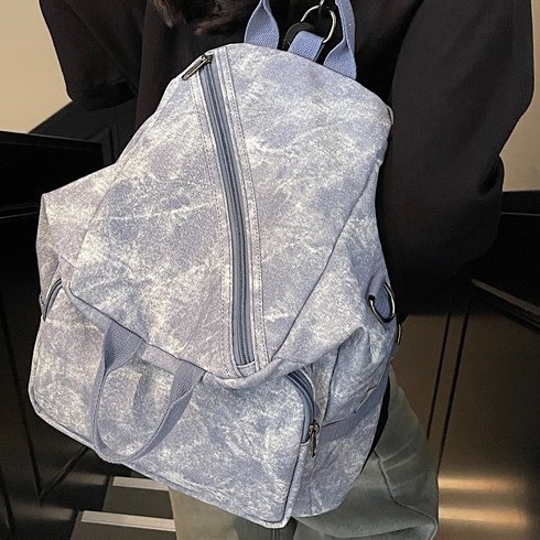 Retro backpack, Japanese-style printed girl's bag cover, casual portable single bag for college students, trendy multi-purpose bag for women Specification drawing