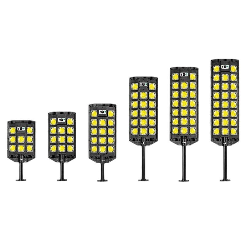 Solar LED high-intensity super-large three-row street lamps, garden lamps, sensor super-bright outdoor lighting lamps, long strip street lamps Item Picture