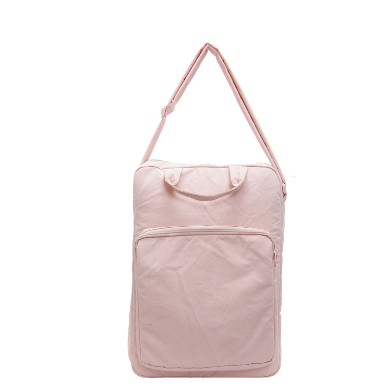 Tablet bag, simple nylon fabric bag, commuter women's single-shoulder bag, large-capacity handbag, student's crossbody bag for class Item Picture