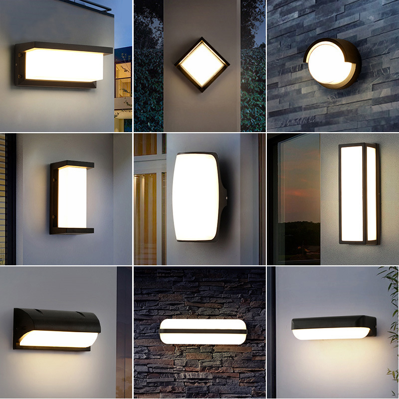 Outdoor wall lamps, waterproof, hotel garden wall lamps, courtyard led sensor, villa simple balcony outdoor wall lamps full figure
