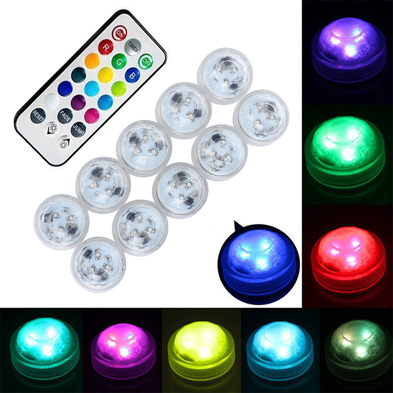 The factory sells LED remote-controlled diving fish tank lights, atmosphere toy lights, bath lights, landscape lights, vase lights and candle lights full figure