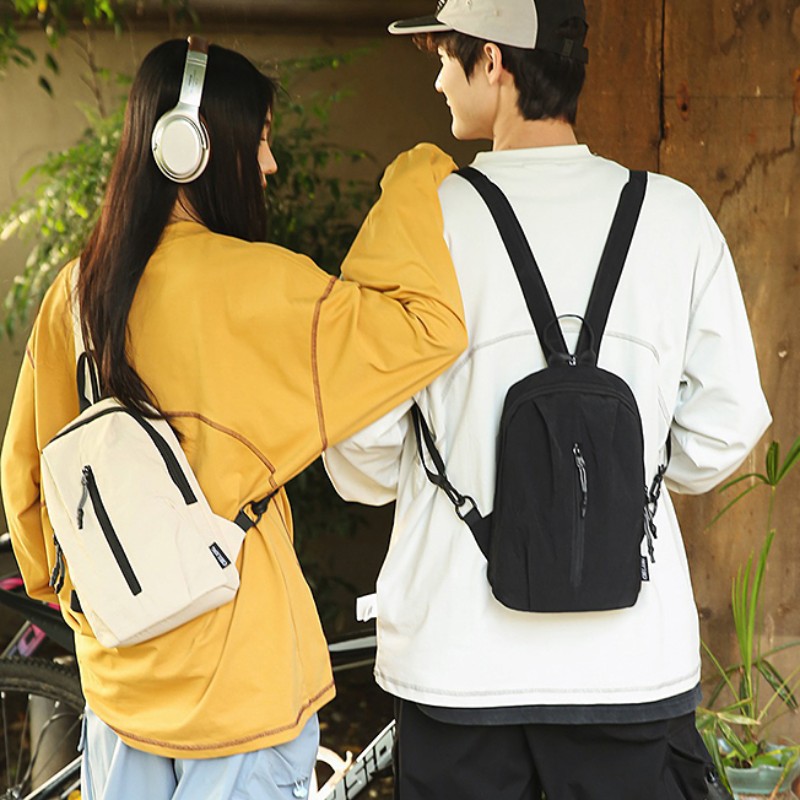 New and fresh couple crossbody bag, simple and trendy backpack, multi-functional cycling outdoor casual backpack full figure