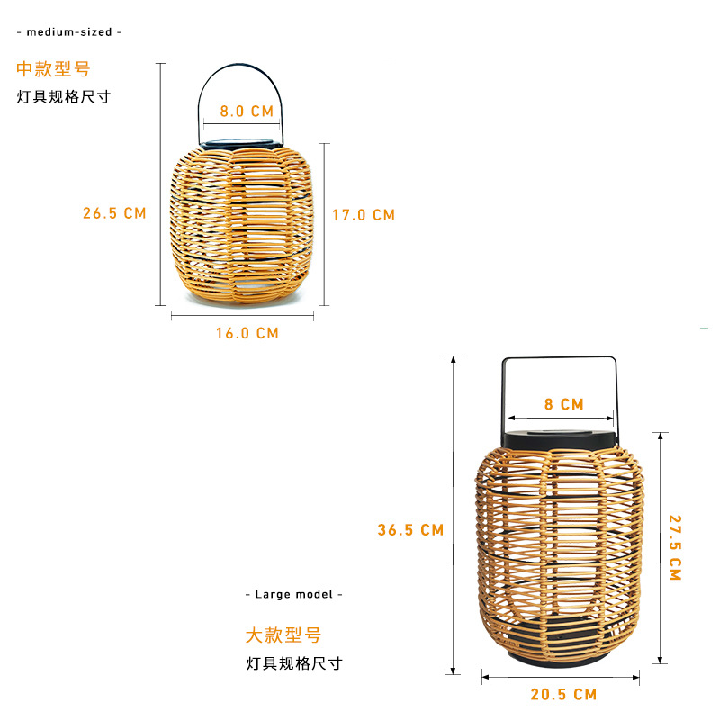 New handcrafted rattan solar garden lamp, waterproof led camping garden, garden, dining room and home lighting fixtures Application Scenario