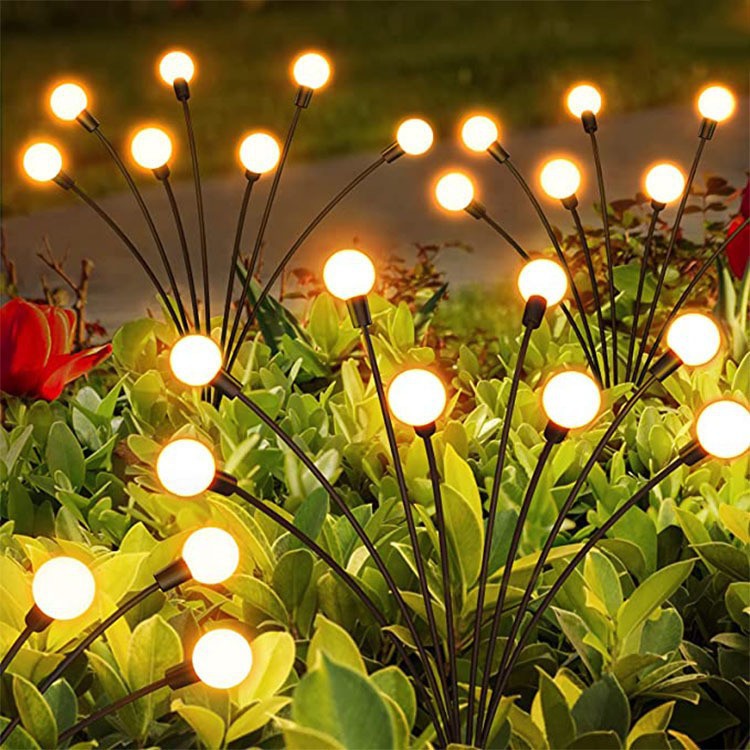 New solar-powered outdoor waterproof crystal firefly lamp, garden villa landscape decoration and lawn ground insert lamp details Picture