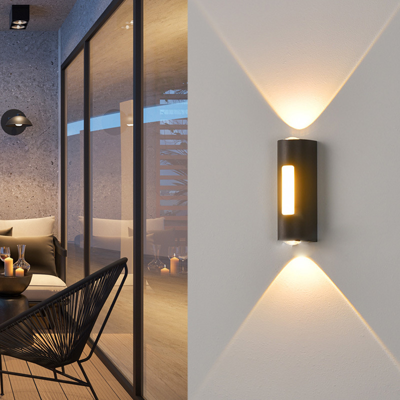 Outdoor waterproof wall lamps, modern and simple led TV wall background lights, bedroom and living room corridor lights, outdoor decorative lights Application Scenario