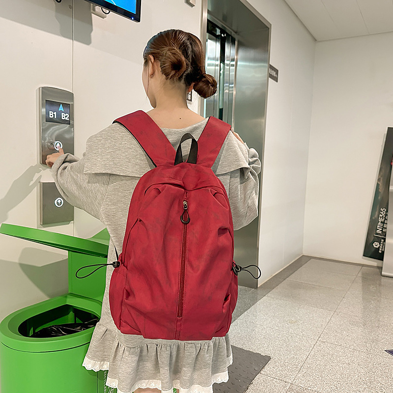 New casual backpack for female college students, travel bag, fashionable, simple and large-capacity computer backpack for junior and senior high school students details Picture