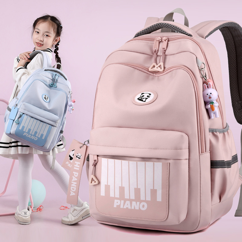 Large-capacity schoolbag for girls in junior high school, ultra-light for primary school students in grades 3, 4, 6, and 6, suitable for children and girls' backpacks details Picture