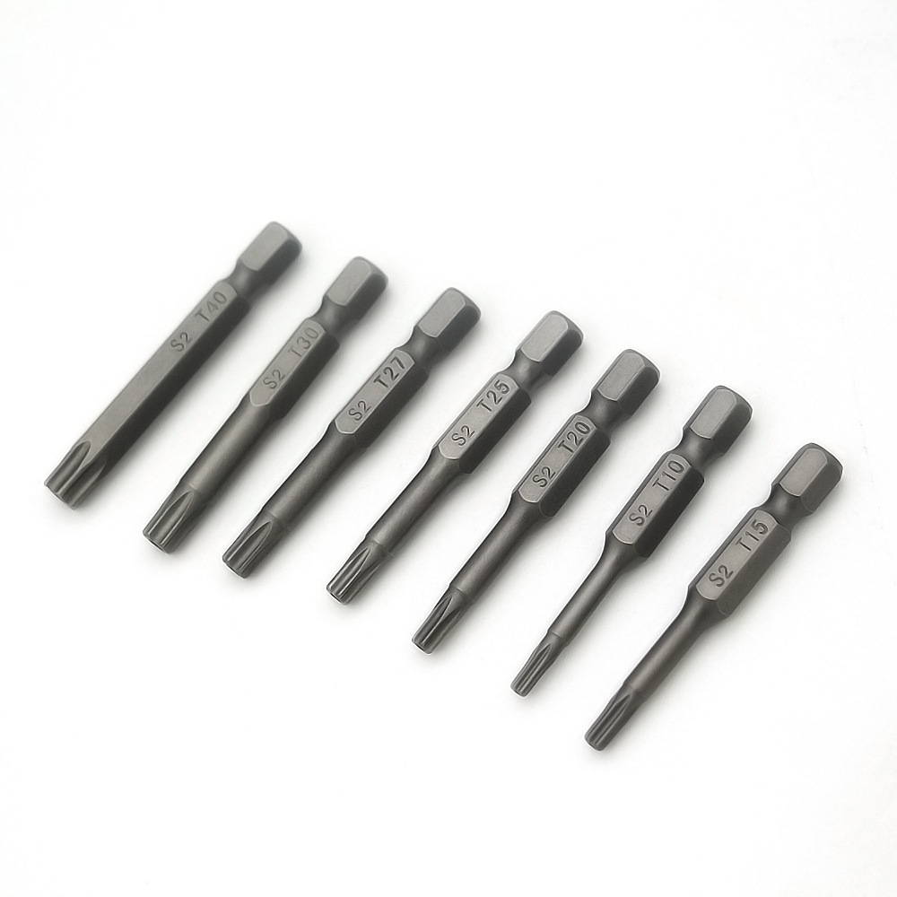 Plum blossom screwdriver bits, electric drill bits, electric screwdriver bits, strong magnetic air screwdriver bits, special-shaped air screwdriver bits, middle holes Item Picture