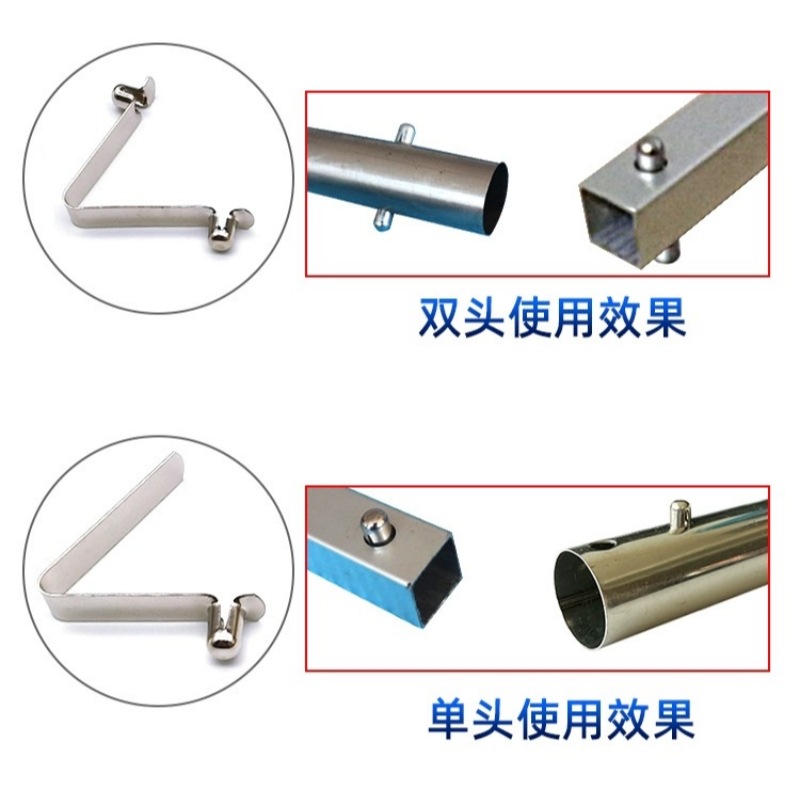 Factory direct supply of 6mm solid V-shaped spring plates with single-sided single-head nickel-plated spring buckles. Factory wholesale details Picture