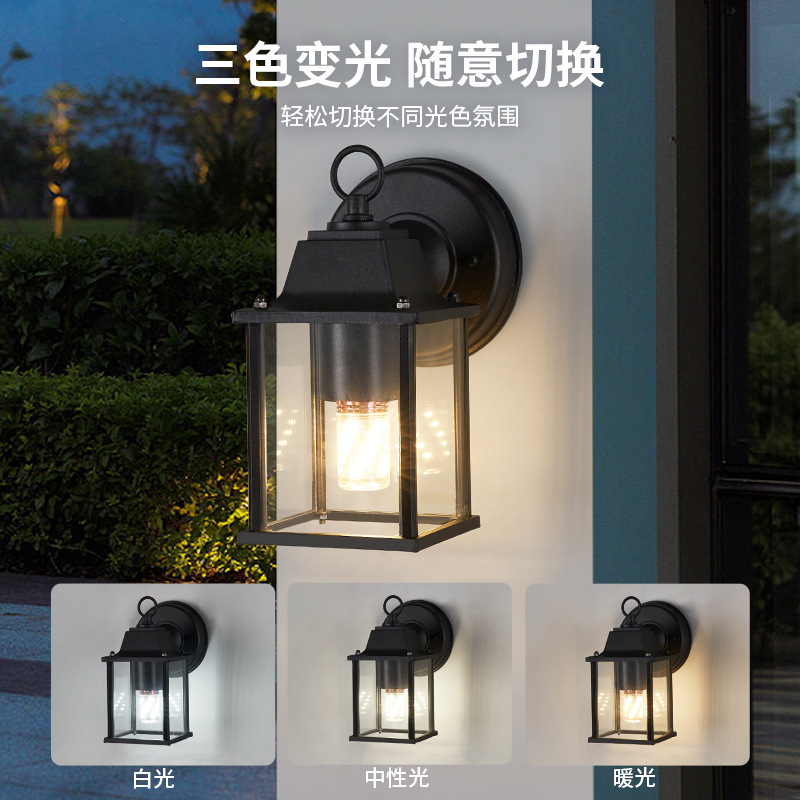 New Chinese-style exterior wall lamps, garden villa terrace, gate, retro "Fu" character outdoor waterproof and simple courtyard lamps Specification drawing
