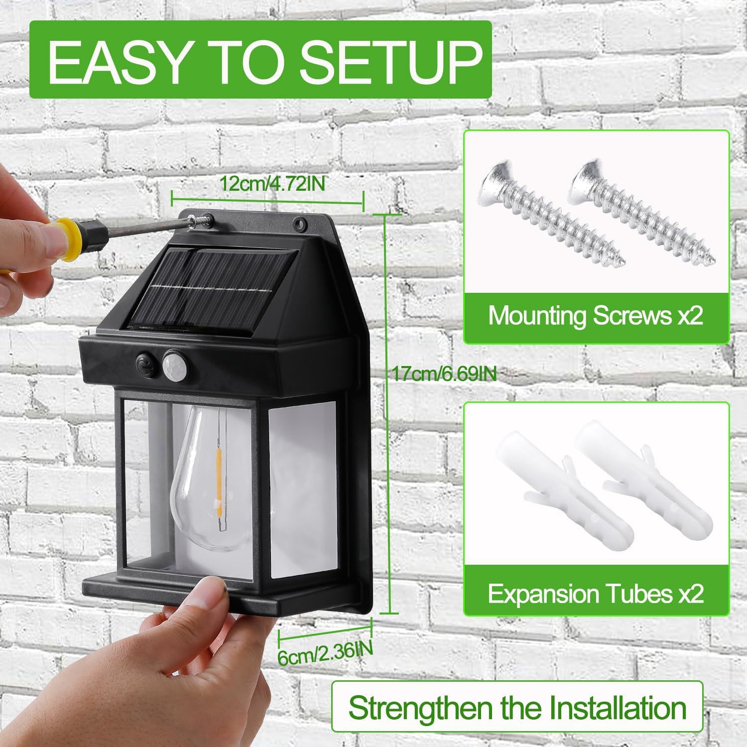 Solar wall lamps, tungsten filament lamps, garden lamps, garden villas, human-sensing wall lamps, solar tungsten filament wall lamps Application Scenario