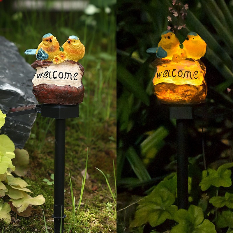 Factory wholesale outdoor solar ground socket lights, garden decoration lawn ground socket lights, resin animal statue ground socket lights Specification drawing