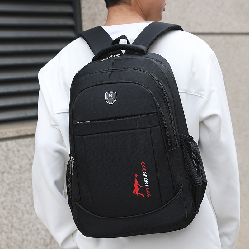 Wholesale men's and women's universal backpacks, simple and casual student schoolbags, large-capacity multi-compartment travel bags, business backpacks details Picture