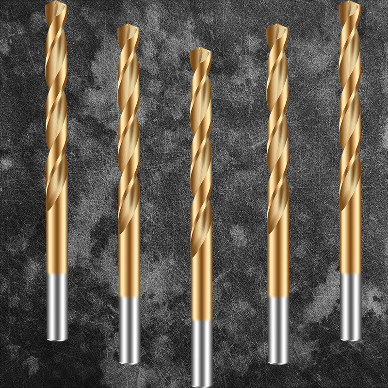 Wholesale of straight shank fully ground twist drills, high-speed steel titanium-coated cobalt-containing drill bits, stainless steel drill bits and deep hole drill bits in stock details Picture