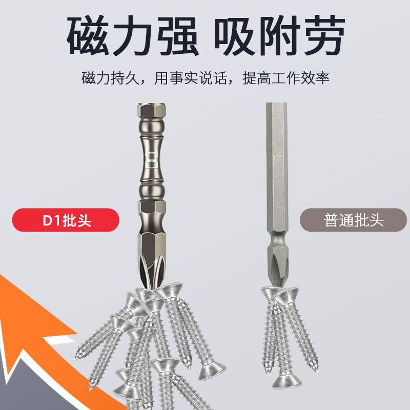 D1 port entry material electric screwdriver bit, super-hard and high-strength permanent magnet screwdriver bit, alloy steel double-pole head Application Scenario