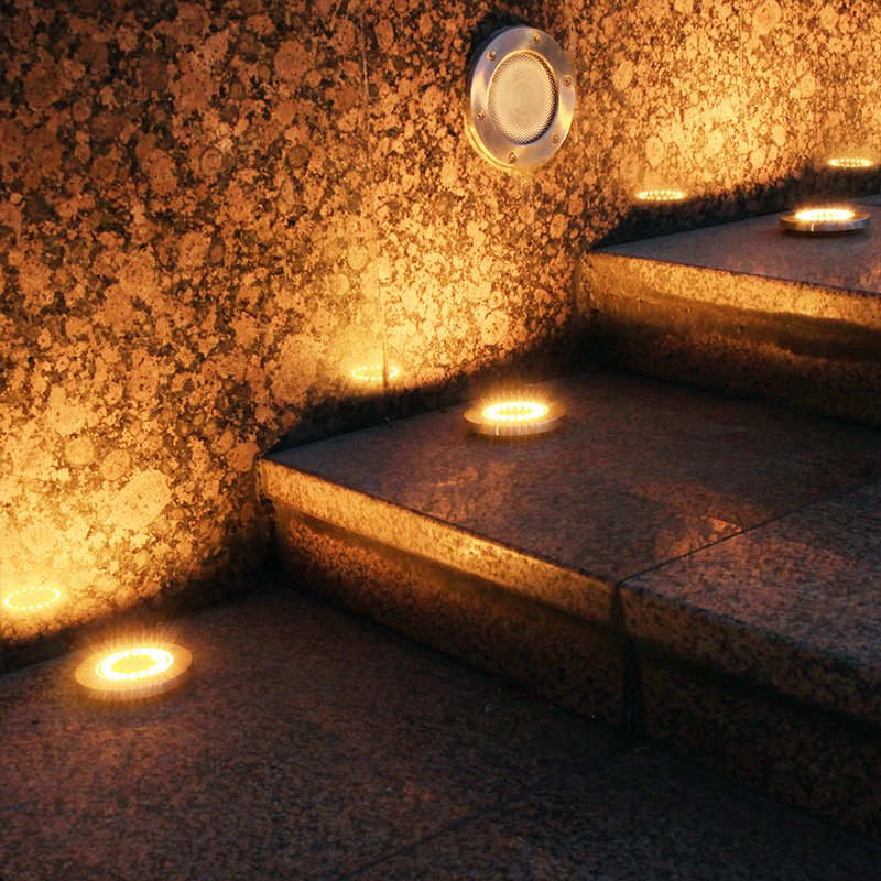 Solar lamps, outdoor LED lawn insert lamps, ground burial lamps, decorative garden, villa, courtyard waterproof and buried combination details Picture
