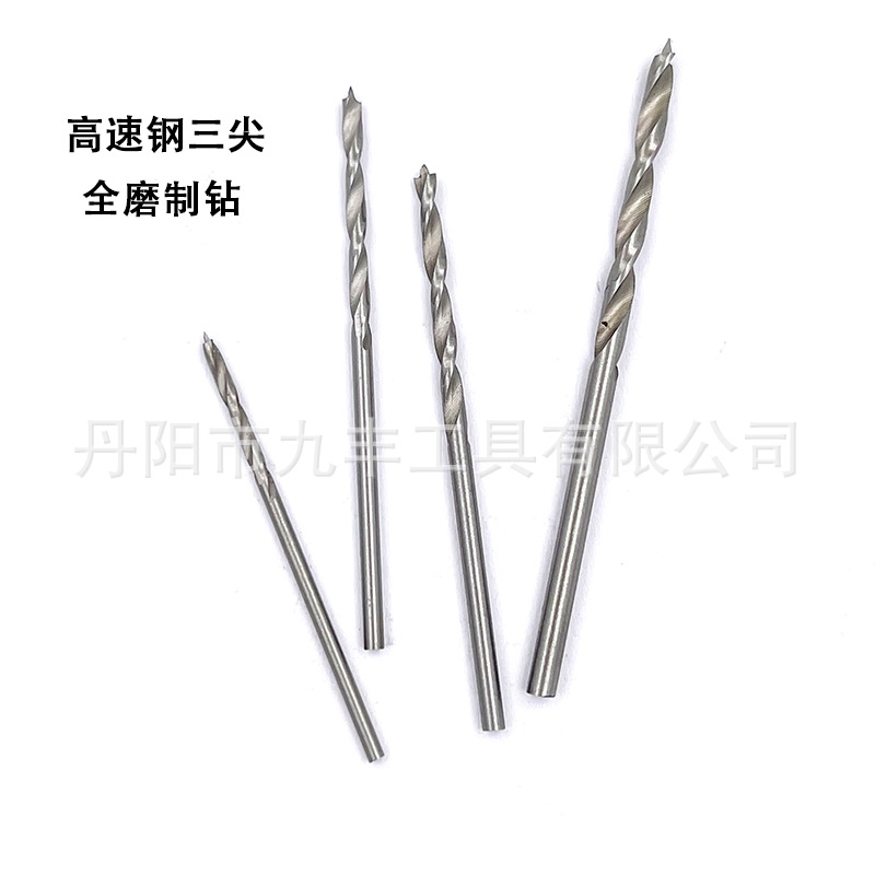 HSS three point woodworking drill 1.9/2/1.5/1.8/2.2/2.5/2.8/3.0 cage hole without a child Specification drawing