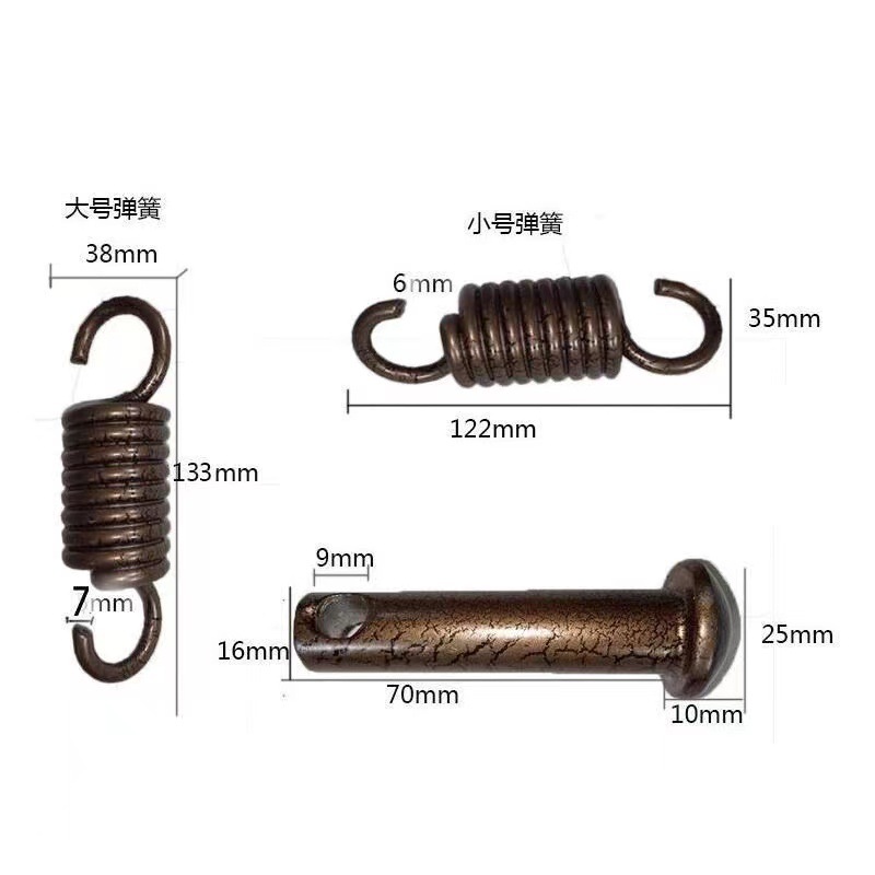 Basket accessories, spring hooks, universal pins, double chair bearings, cradle pins, shafts, screw pins, universal details Picture