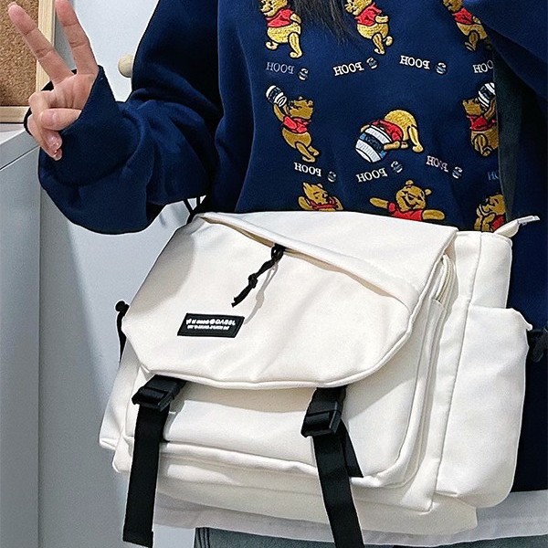 Women's crossbody bag, functional workwear, Japanese casual trendy brand, large-capacity backpack, men's bag, sporty and simple single-shoulder bag details Picture