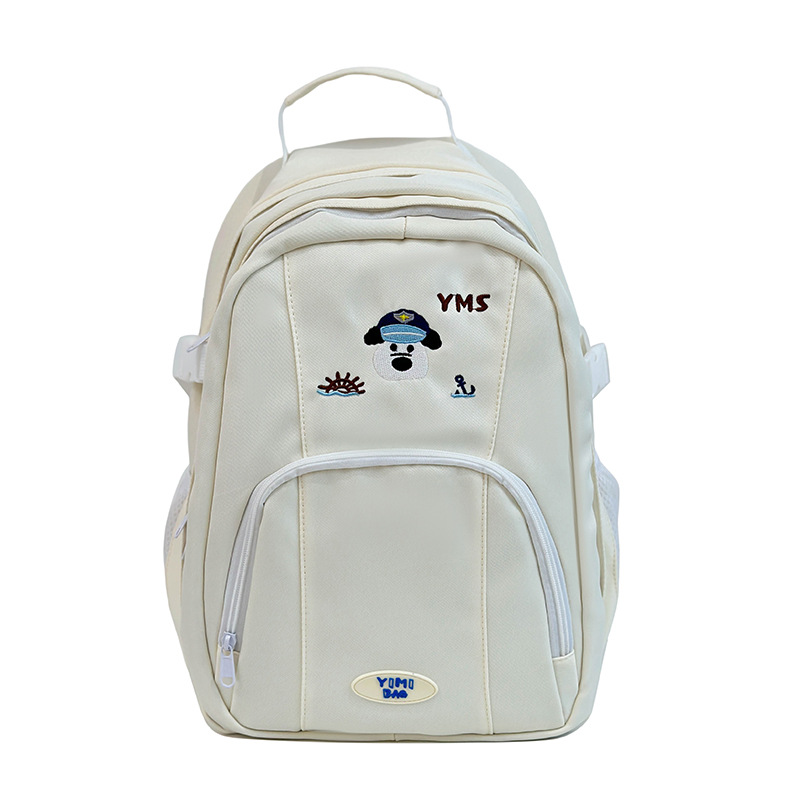 Junior high school girl's schoolbag, Korean style Instagram casual forest style, versatile, high appearance level girl's backpack, cute puppy backpack Item Picture