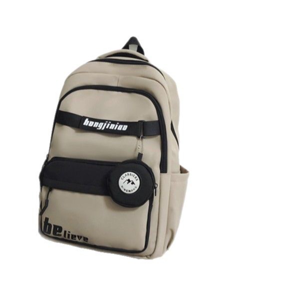 Retro workwear-style backpacks for girls, large-capacity bags for high school and junior high school students in contrasting colors, and trendy computer backpacks for boys Item Picture
