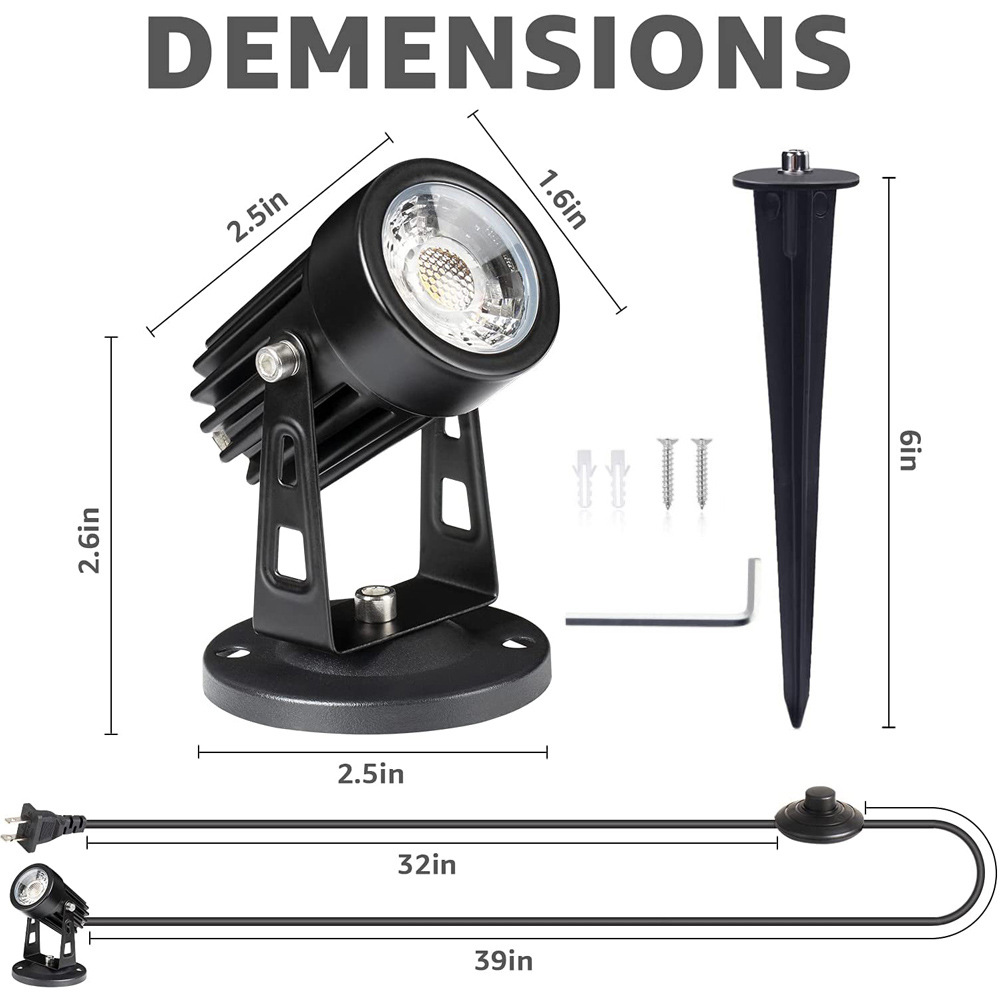 Foot-operated switch led ground socket light, US standard plug, 1.8-meter indoor plant spotlight, background wall, stroke decoration lighting Item Picture