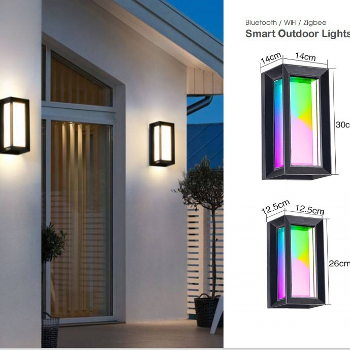 Tuya Smart Outdoor RGBCW wall Lamp LED outdoor courtyard terrace Wall Lamp, WiFi/ZigBee available for selection full figure