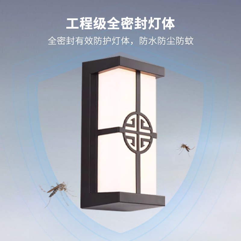 2024 New Chinese-style outdoor waterproof and moisture-proof wall lamps for corridors, passageways, staircases, balconies, villas, courtyards, and doorways Application Scenario