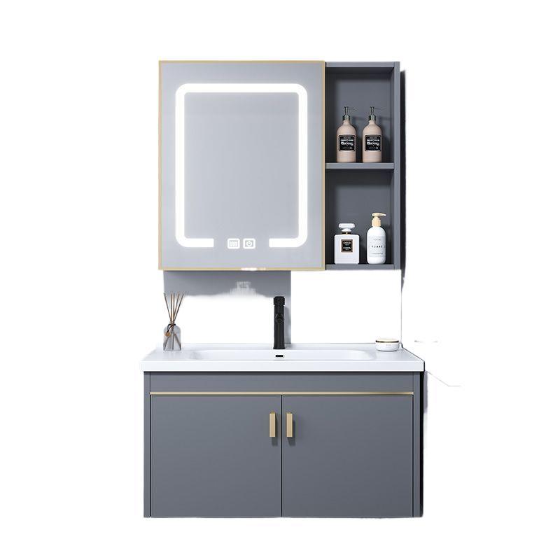 Wall-mounted bathroom cabinet, combined bathroom, ceramic washbasin, household small-sized washbasin, household wall-mounted washbasin Item Picture